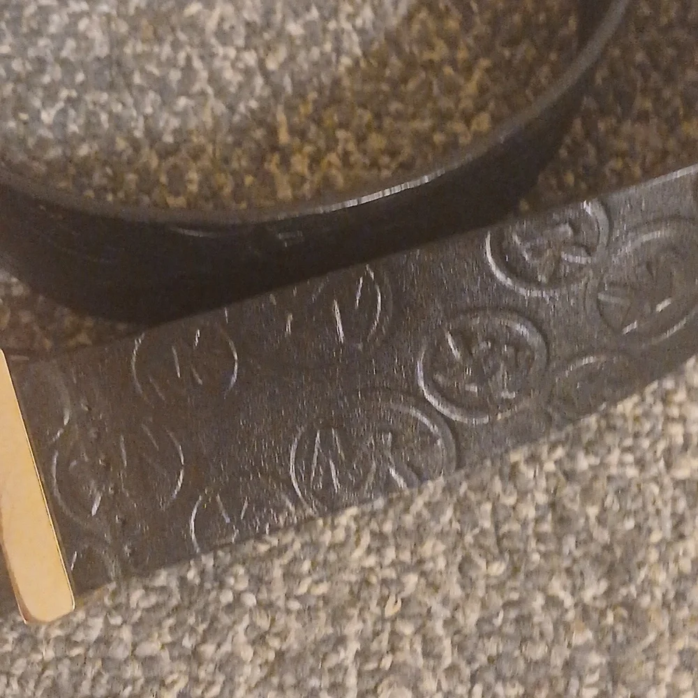 Michael Kors Black Belt with Gold Buckle Size S